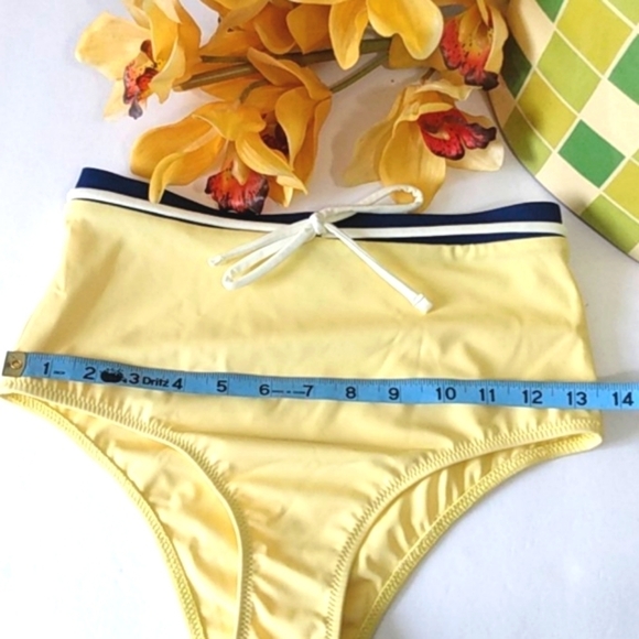 SOLID & STRIPED REVOLVE Yellow High Waist Bikini Bottoms  SIZE MEDIUM NWOT - Picture 9 of 9